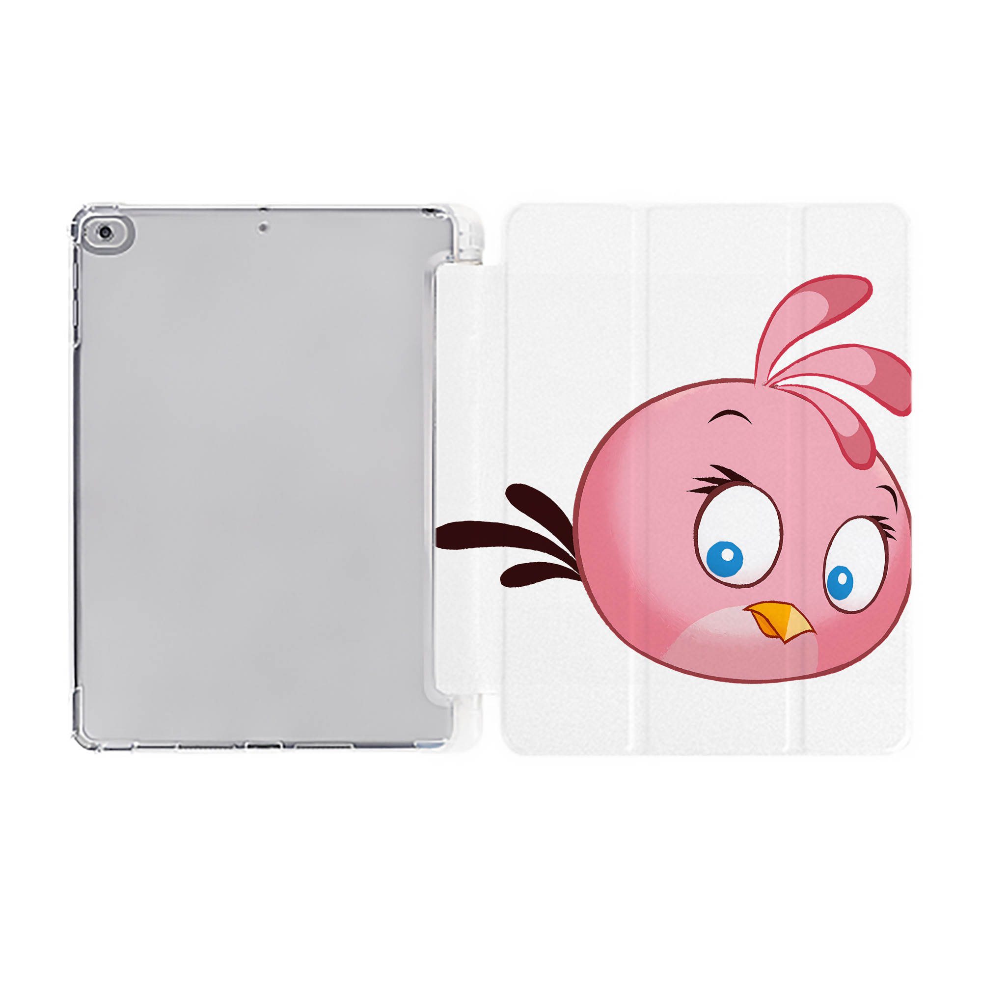 （画像用） Angry Birds アングリーバード IPad ケース ペン収納付き 三つ折りスタンド PUレザー×シリコン 対応機種9.5/10.5/10.9インチ